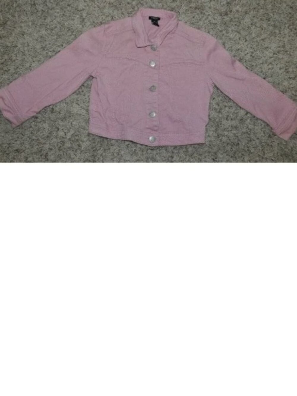 Rue21 Denim Jean Jacket S Girls Pink Button Up Collared Long Sleeve